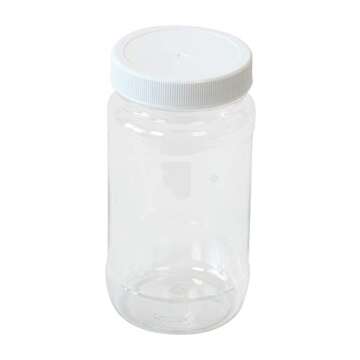 CSBD 8 Oz Plastic Mason Jars with Screw On Lids, No BPA PET Storage Containers for Dry Goods, Arts and Crafts, Herbs, Spices or DIY Projects, Bulk, 10 Pack