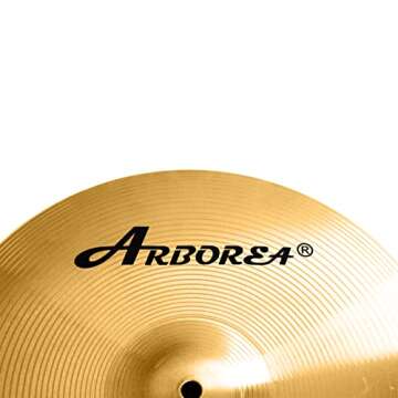 Arborea Cymbal Crash Cymbal Hero Brilliant Finish Bright Sound 16 inch Drum Cymbal For Practice (16"Crash）