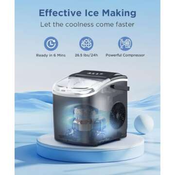 COWSAR Ice Maker: Portable Countertop Machine for Ice on Demand