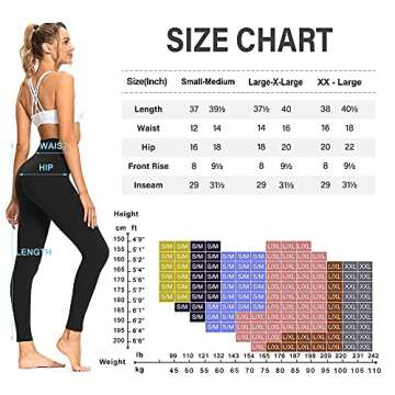 GAYHAY High Waisted Leggings for Women - Soft Opaque Slim Tummy Control Printed Pants for Running Cycling Yoga