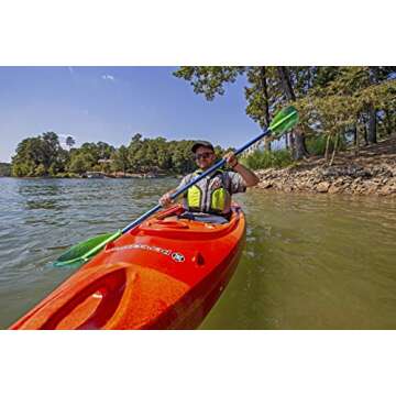 Perception Kayaks Flash 9.5 | Sit Inside Kayak for Fishing and Fun | Two Rod Holders | Multi-Function Dash | 9' 6" | Sunset