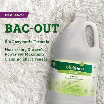 Biokleen Bac-Out Enzyme Stain & Odor Remover - 128 Ounces - Destroys Stains & Odors Safely, for Pet Stains, Laundry, Diapers, Wine, Carpets, & More, Eco-Friendly, Non-Toxic