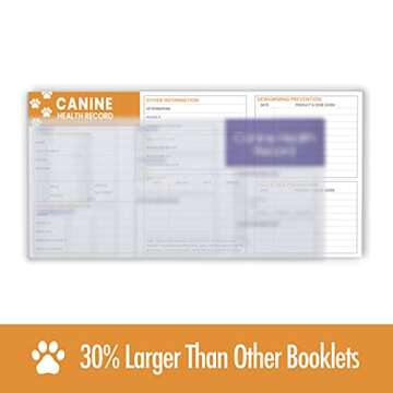 Good|Harbor Pet Supplies | (25 Pack) Premium Canine Health Record 6x4 Inch Booklets | Dog Vaccines Large Records - Puppy Shot Vaccination Brochure