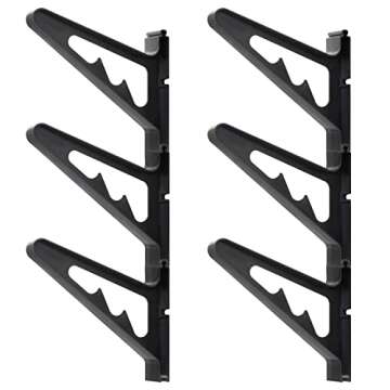 Poskad Snowboard Wall Mount Rack,Adjustable Storage Layers Space Saving Design,Home and Garage SKi Board Storage. (3 Set)