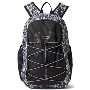 Under Armour Unisex-Adult Hustle Sport Backpack , (014) Black / / Metallic Pewter , One Size Fits All