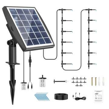 JIYANG Solar Automatic Drip Irrigation Kit for 10 Pots