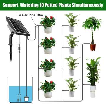 Solar Drip Irrigation Kit for 10 Pots and Easy Setup