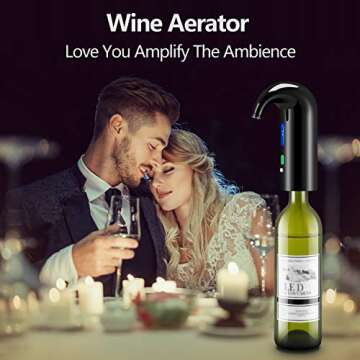 Wine Aerator Electric Wine Decanter Best Sellers One Touch Red -White Wine Accessories Aeration Work with Wine Opener for Beginner Enthusiast - Spout Pourer - wine preserver