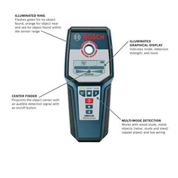 BOSCH GMS120-RT Reconditioned Digital Multi-Scanner with Modes for Wood, Metal, and Live Wiring (Renewed)