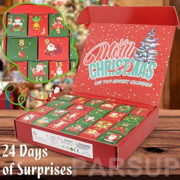 Christmas Cat Toy Advent Calendar 2024 - Christmas Holiday Gift Toys for Cat Lovers, 24 Boxes Catnip Toys, Mice, Cat Feather Teaser and Ball Bells Countdown Calendar to Christmas