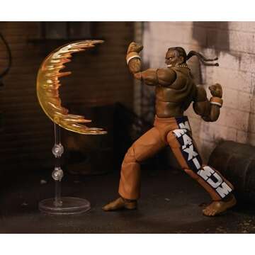 Jada Toys – Street Fighter II Dee Jay Action Figure Wave 3 – 1:12 Scale, 6" Tall, Interchangeable Heads, Hands & Accessories