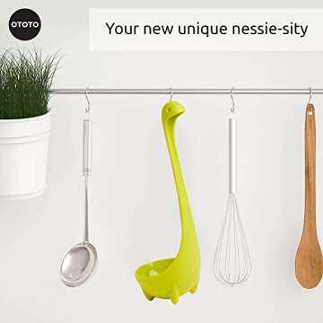 OTOTO The Original Nessie Soup Ladle - Funny Kitchen Gadgets, Loch Ness design, Cooking Gifts for Mom - Cute and Practical Kitchen Utensils - Unique Gifts for Women