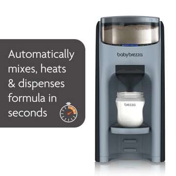 Baby Brezza New and Improved Formula Pro Advanced Formula Dispenser Machine - Automatically Mix a Warm Formula Bottle Instantly - Easily Make Bottle with Automatic Powder Blending, Slate