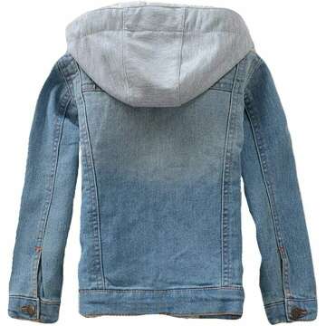 Stylish Kids Hooded Denim Jacket - Mallimoda