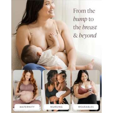 Kindred Bravely Sublime Seamless Nursing Bra | Wireless Maternity & Postpartum Bra | Premium Nursing Bras (Beige, Small)