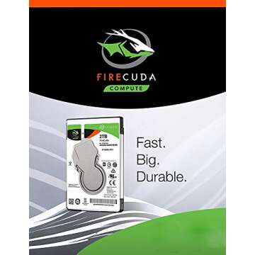 Seagate FireCuda 2TB Solid State Hybrid Drive Performance SSHD – 3.5 Inch SATA 6Gb/s Flash Accelerated for Gaming PC Desktop (ST2000DX002)