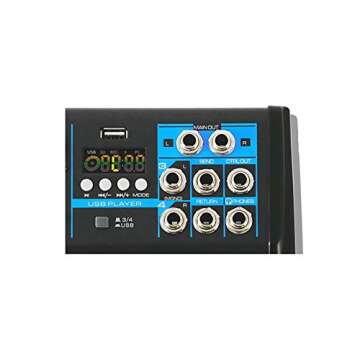 Pyle 4 Channel Audio Mixer with USB and Bluetooth