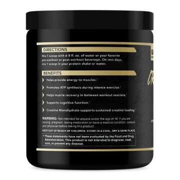 Anabolic Warfare Creatine Monohydrate, Post Workout Recovery, Increase Performance, Sustain Loading, Premium Creatine* (60 servings)