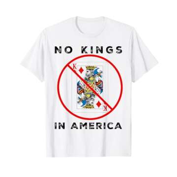 No Kings In America Democracy United States Independence T-Shirt