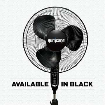 Hurricane Oscillating Pedestal Stand Fan, for Home & Bedroom, 16" Supreme