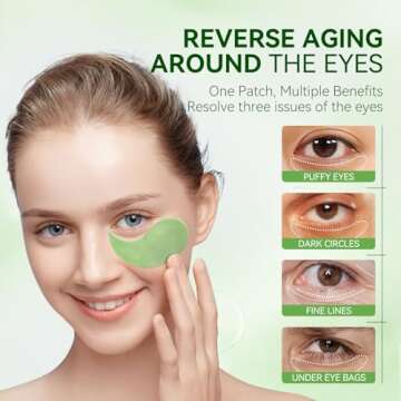 BREYLEE Aloe Vera Eye Masks - 60 Pcs for Dark Circles