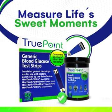 TruePoint - Generic Glucose Test Strips for OneTouch Ultra, Ultra2, UltraMini and UltraSmart Meters Purchased Before 2016 - 50 Count