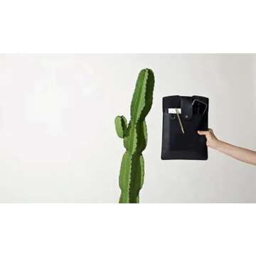 lindsay albanese The Daily Cactus 'Leather' Laptop Clutch (Black, 16 Inches)