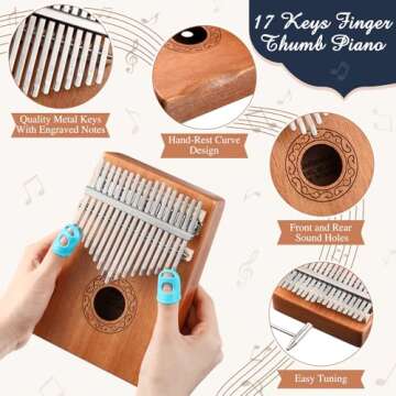 Resholder Musical Instruments Rain Drum & Kalimba Set