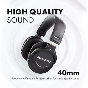 M-Audio HDH40 Studio Headphones with Flexible Design