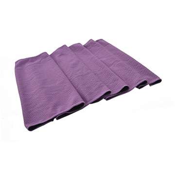 TANCANO Cooling Towel for Sports, Workout, Golf, Yoga, Swimming, Fitness, Gym, Pilates, Travel, Camping 40"x12" Sweat Towel- Purple