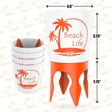Beach Cup Holder Set