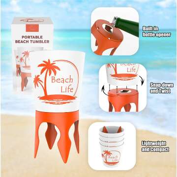 Beach Cup Holder Set