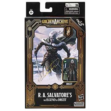 DUNGEONS & DRAGONS R.A.Salvatore's The Legend of Drizzt Golden Archive Drizzt Action Figure,6-Inch Scale D&D Action Figures