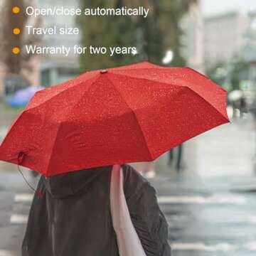 SIEPASA Windproof Compact Travel Umbrella - Automatic and Portable for All