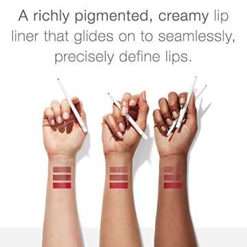 RMS Beauty Lip Liner - Creamy Lip Liner Pencil Stain with Built-In Sharpener for Full & Defined Lips, Cruelty-Free (Daytime Nude)