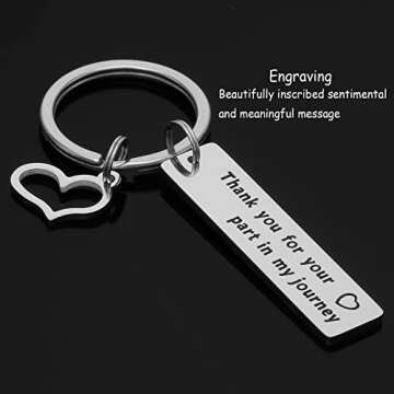 Kivosiiviz Counselor Keychain Thank You for Your Part in My Jouney Thank-You Jewelry Gifts for School Guidance Conselor