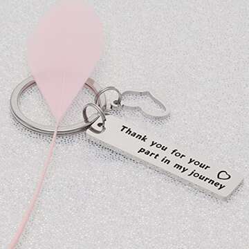 Kivosiiviz Counselor Keychain Thank You for Your Part in My Jouney Thank-You Jewelry Gifts for School Guidance Conselor