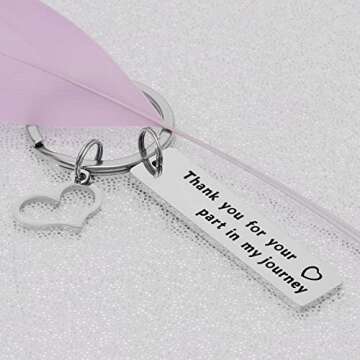 Kivosiiviz Counselor Keychain Thank You for Your Part in My Jouney Thank-You Jewelry Gifts for School Guidance Conselor