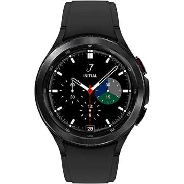 Samsung Galaxy Watch 4 Classic 42mm Smartwatch with ECG Monitor Tracker for Health Fitness Running Sleep Cycles GPS Fall Detection Bluetooth US Version, Black (Renewed)