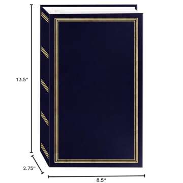 Pioneer Photo Albums STC-504 Navy Blue Photo Album, 504 Pockets 4"x6", 1 Count (Pack of 1)