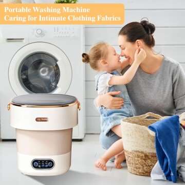 Portable Washing Machine,Mini Washer 15L Upgraded With Spin Basket,Small Clothes Folding Washing Machine Of Underwear, Baby And Small Clothes,Suitable For Home Apartments Dormitories, Hotels Beige