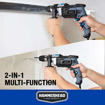 Hammerhead 7.5-Amp Hammer Drill with 6 Bits