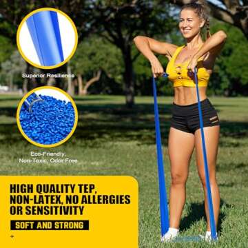 Exercise Resistance Bands, Physical Therapy Bands, Strength Training, Yoga, Pilates, Stretching, Non-Latex Elastic Band with Different Strengths,Workout Bands for Home