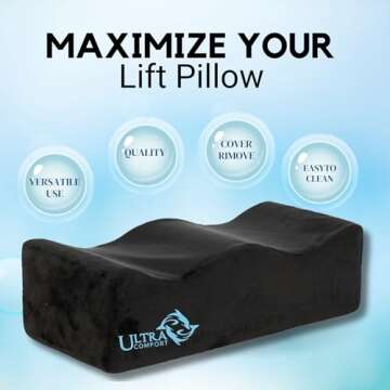 Brazilian Butt Lift Pillow After Surgery - Dr. Approved BBL Recovery Pillow w/Back Support Cushion for Post-Op Sitting + Cover Drawstring Bag | Comfortable & Easy to Carry for Home, Travel & Work