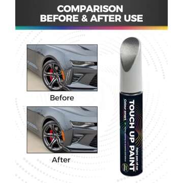 UBOG Touch Up Paint Pen,Touch Up Paint for Cars,Car Accessories Car Touch Up Paint, Automotive Paint Pen Scratch Repair,Car Remover Scratch Paint Pen,Car Paint Pen for Erase Car Scratches (Gray)