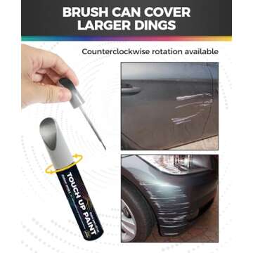 UBOG Touch Up Paint Pen,Touch Up Paint for Cars,Car Accessories Car Touch Up Paint, Automotive Paint Pen Scratch Repair,Car Remover Scratch Paint Pen,Car Paint Pen for Erase Car Scratches (Gray)