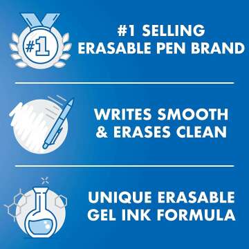 Pilot FriXion Clicker Gel Pens - Erasable Ink for Precision