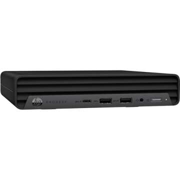 HP ProDesk 600 G6 Mini PC Desktop Computer, Intel i7-10700 Upto 4.4GHz, 32GB DDR4 RAM, 512GB SSD, WiFi & Bluetooth, DP, VGA, Windows 10 Pro 64 Bit (Renewed)