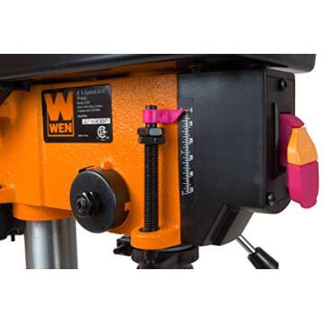 WEN 4208T 2.3-Amp 8-Inch 5-Speed Cast Iron Benchtop Drill Press,Black/Orange