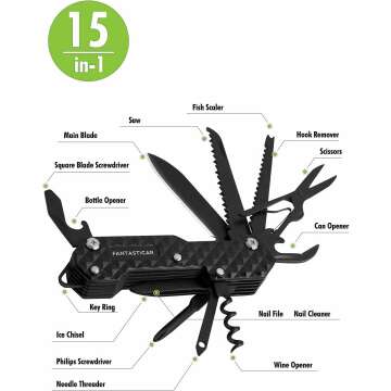 15 in 1 Multi-Tool Folding Pocket Knife - FantastiCAR